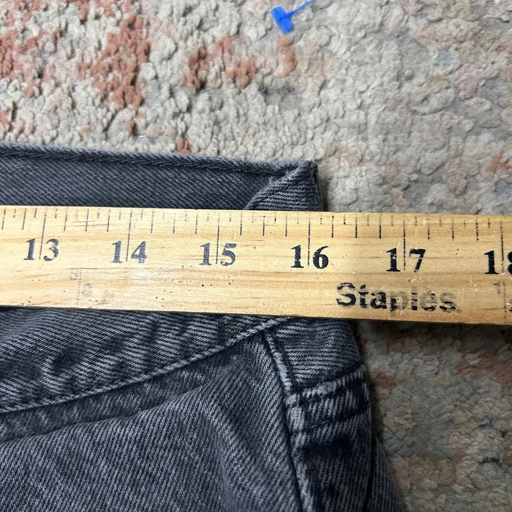 Levis 501 Jeans Mens 36x32 Faded Black Made in USA Button Fly Straight Leg 90s